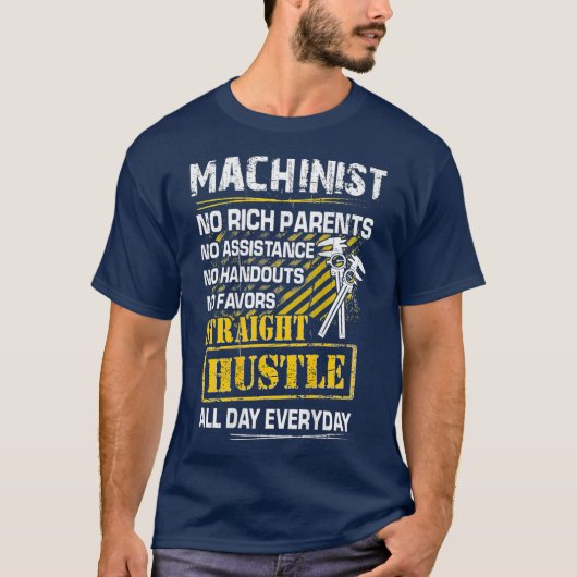 Machinist steekt elke dag een hete hand t-shirt (Voorkant)