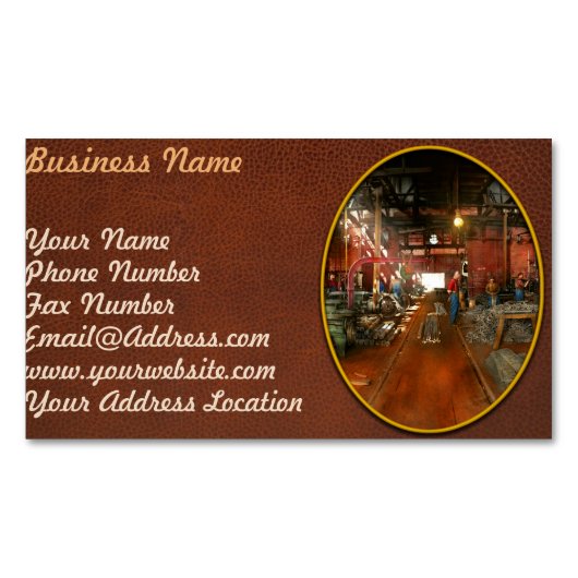 Machinist - Uitpompen van delen 1905 Magnetisch Visitekaartje (Voorkant)