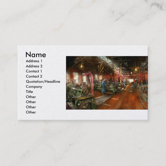 Machinist - Uitpompen van delen 1905 Visitekaartje (Voorkant)