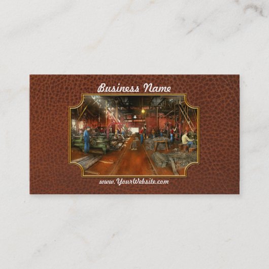 Machinist - Uitpompen van delen 1905 Visitekaartje (Voorkant)
