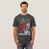 Machinist US Flag Machine Operator Machinist Machi T-shirt (Voorkant volledig)