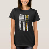 Machinist US vlag Distress Machining Lathe Milli T-shirt (Voorkant)