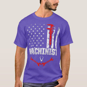 Machinist USA Vlaggen Machinist Machinist Machinis T-shirt