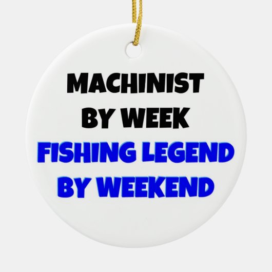 Machinist van Week Gevist Legend van Weekend Keramisch Ornament (Voorkant)