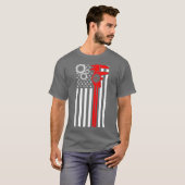 Machinist Vlag op cnc-machinist T-shirt (Voorkant volledig)