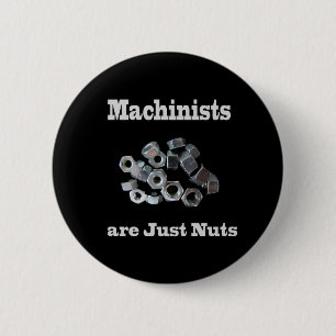Machinisten zijn alleen maar nuchtere mensen ronde button 5,7 cm