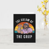 Macho Cream Of Crop Oh Yeah Retro Grappig Kaart (Gele Bloem)