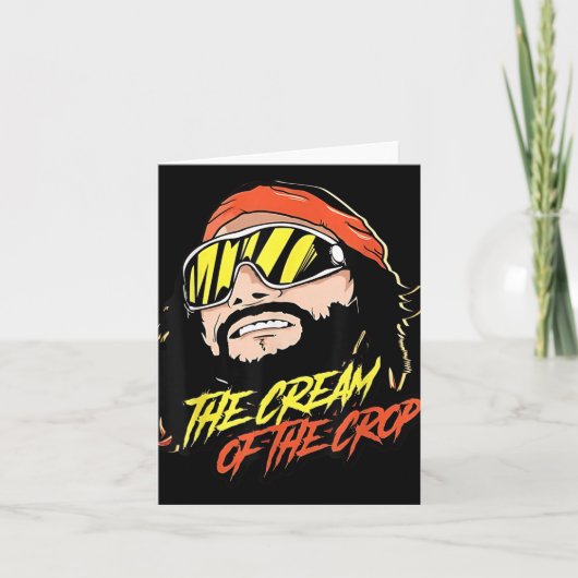 Macho Cream Of Crop Oh Yeah Retro Grappig Kaart (Voorkant)