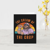Macho Cream Of Crop Oh Yeah Retro Grappig Kaart (Gele Bloem)