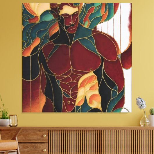 macho-man canvas afdruk (Insitu (Woonkamer))