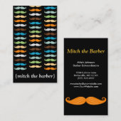 Macho Mustaches Vertical Bizcard Visitekaartje (Voorkant / Achterkant)
