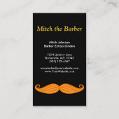 Macho Mustaches Vertical Bizcard Visitekaartje (Achterkant)