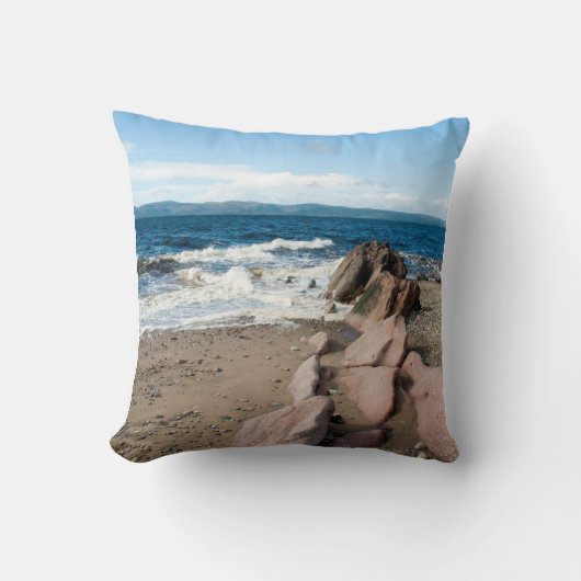 Machrie Bay Kaart Foto Block Canvas Print Kussen (Voorkant)