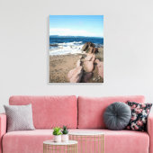 Machrie Bay Kaart Photo Block Canvas Afdruk (Insitu (Woonkamer))