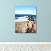 Machrie Bay Kaart Photo Block Canvas Afdruk (Insitu (Houten vloer))