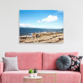 Machrie Bay Kaart Photo Block Canvas Afdruk (Insitu (Woonkamer))