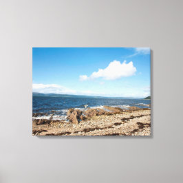Machrie Bay Kaart Photo Block Canvas Afdruk