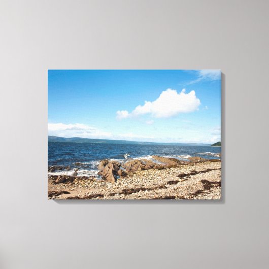 Machrie Bay Kaart Photo Block Canvas Afdruk (Voorkant)