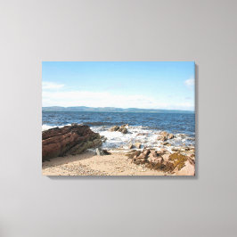 Machrie Bay Kaart Photo Block Canvas Afdruk