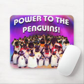 "Macht aan de pinguïns" Muismat (Met muis)