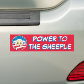 Macht aan de Sheeple (Obama) Bumpersticker (Op auto)