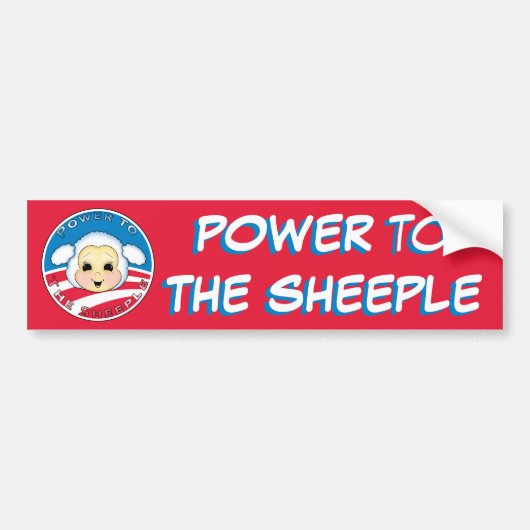 Macht aan de Sheeple (Obama) Bumpersticker (Voorkant)