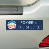 Macht aan de Sheeple (Obama) Bumpersticker (Op auto)