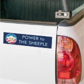 Macht aan de Sheeple (Obama) Bumpersticker (Op Truck)