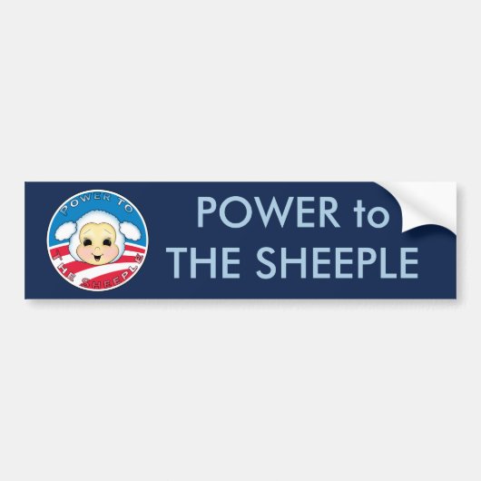 Macht aan de Sheeple (Obama) Bumpersticker (Voorkant)