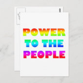 Macht aan de Stijl van de Retro van de Mensen Prot Briefkaart (Voorkant / Achterkant)