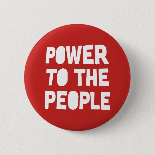 Macht aan het Volk Ronde Button 5,7 Cm (Voorkant)