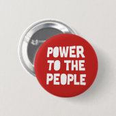 Macht aan het Volk Ronde Button 5,7 Cm (Voorkant /achterkant)