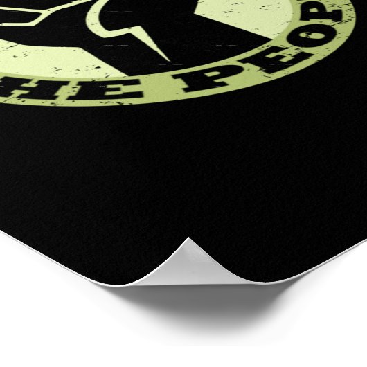 Macht aan het volk  Sticker Poster (Hoek)