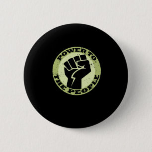Macht aan het volk Sticker Ronde Button 5,7 Cm