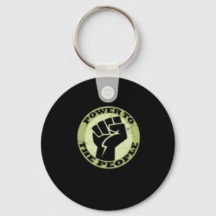 Macht aan het volk Sticker Sleutelhanger