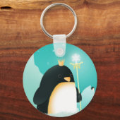 Macht aan pinguïns - keizer sleutelhanger (Voorkant)