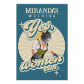 Macht citaat lasser vrouw aangepaste werkplaats na perfect poster (Voorkant)