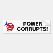 MACHT, CORRUPTS. BUMPERSTICKER (Voorkant)