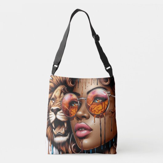 Macht. Dacht. Pijn - Inkt Collectie Crossbody Tas (Achterkant)