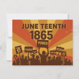 "Macht" en "Vrijheid", Juneteenth Briefkaart