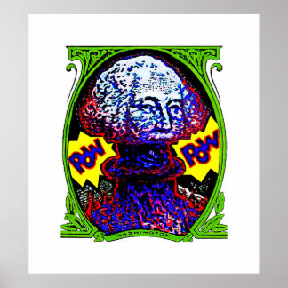 MACHT! Geld blaast POSTER Witte achtergrond goedko