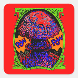 MACHT! Geldstromen Vierkante Sticker