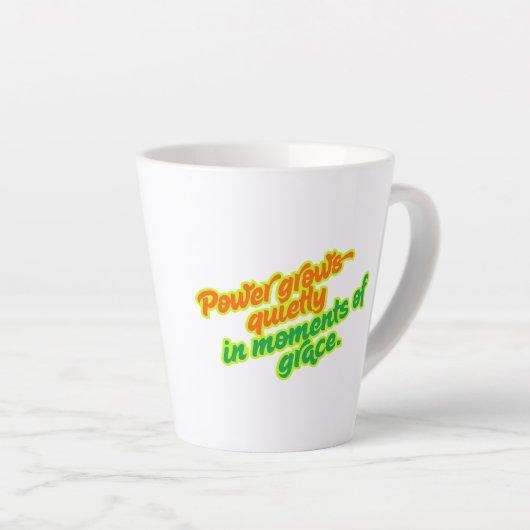 Macht Groeit Stilletjes In Momenten Van Grace Latt Latte Mok (Rechterhoek)