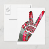 Macht in de palm: de groet met twee vingers briefkaart (Voorkant / Achterkant)