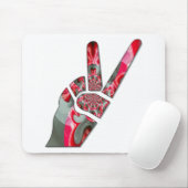 Macht in de palm: de groet met twee vingers muismat (Met muis)