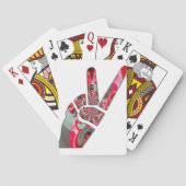 Macht in de palm: de groet met twee vingers speelkaarten (Achterkant)