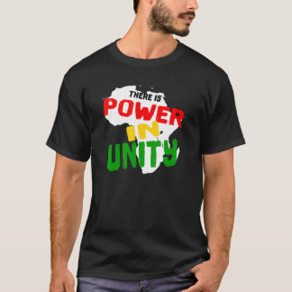 Macht in Unity Black History Maand 2023 Africa Map T-shirt