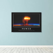 Macht: Inspirerend prijsopgave Canvas Afdruk (Insitu (Houten vloer))