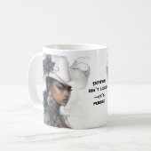 Macht is niet luid - het is klaar koffiemok (Voorkant links)