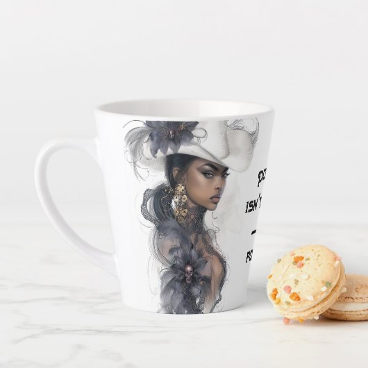 Macht is niet luid - het is klaar latte mok (In situ)